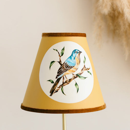 Lampshade - Little bird blue