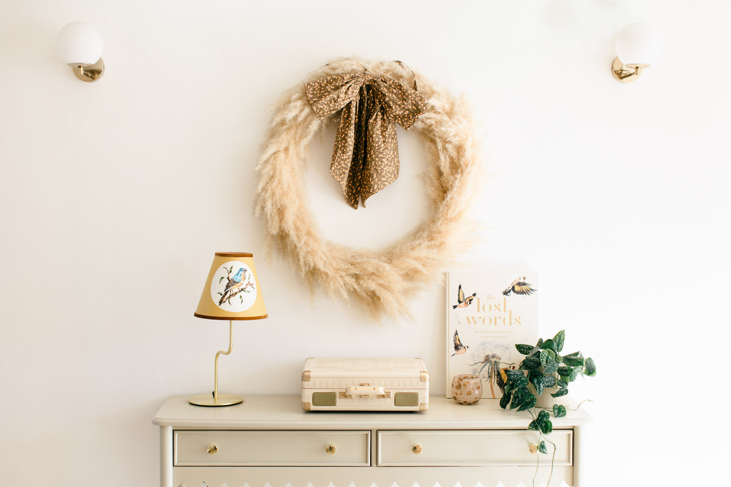 Lampshade - Little bird blue